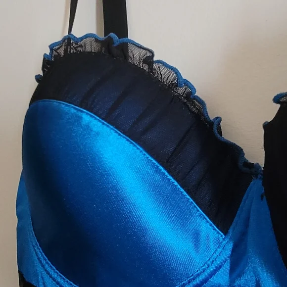 Elegant Blue and Black Women's Chemise - Picture 15 of 15